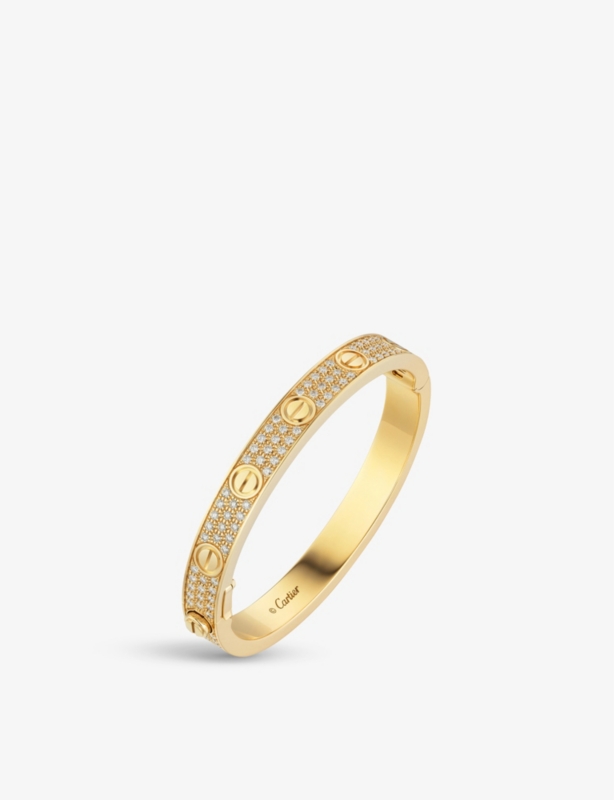 LOVE 18ct yellow-gold and 204 diamonds bracelet