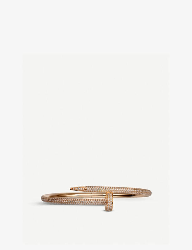 Juste un Clou 18ct rose-gold and 2.26ct diamond-paved bracelet