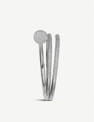 CARTIER: Juste un Clou 18ct white-gold and 3.61ct diamond bracelet