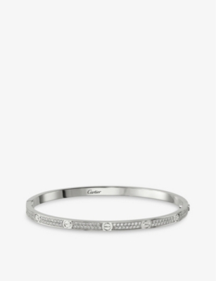 CARTIER LOVE small 18ct white gold and 0.95ct diamond bracelet