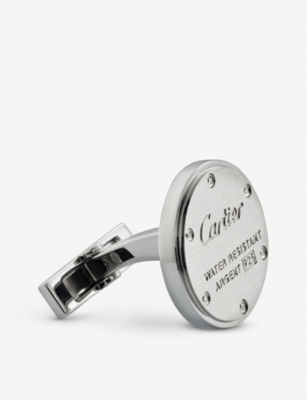 Shop Cartier Unisex Silver (silver) Water-resistant Decor Cufflinks