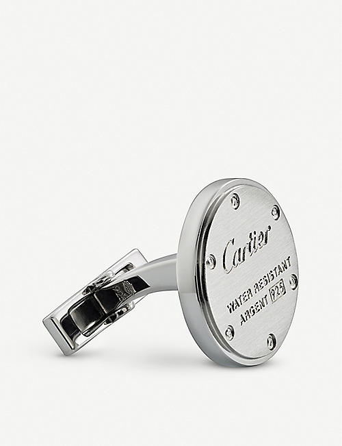 Selfridges & Co Men Accessories Jewelry Cufflinks Logo-design silver-plated brass cufflinks 