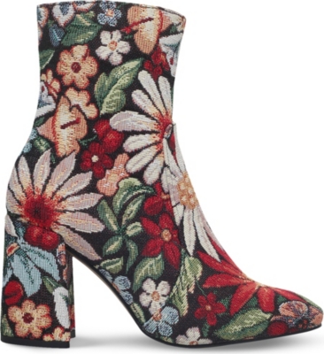 floral heeled boots