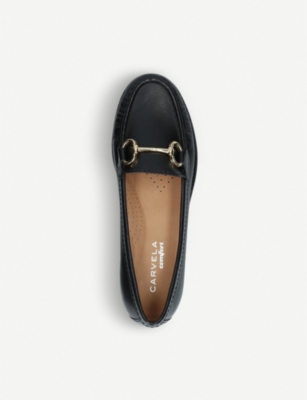 Shop Carvela Comfort Womens Blk/other Click Leather Loafers