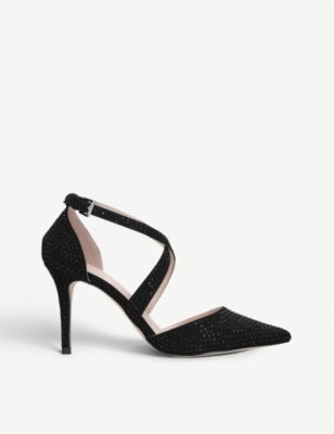 CARVELA: Kross Jewel embellished faux-suede courts