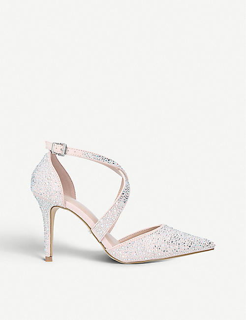 CARVELA: Kross gemstone-embellished suedette sandals