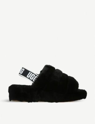 UGG Fluff yeah sheepskin slides Selfridges