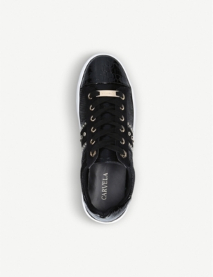 carvela crystal trainers