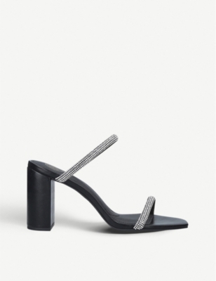 black backless sandals