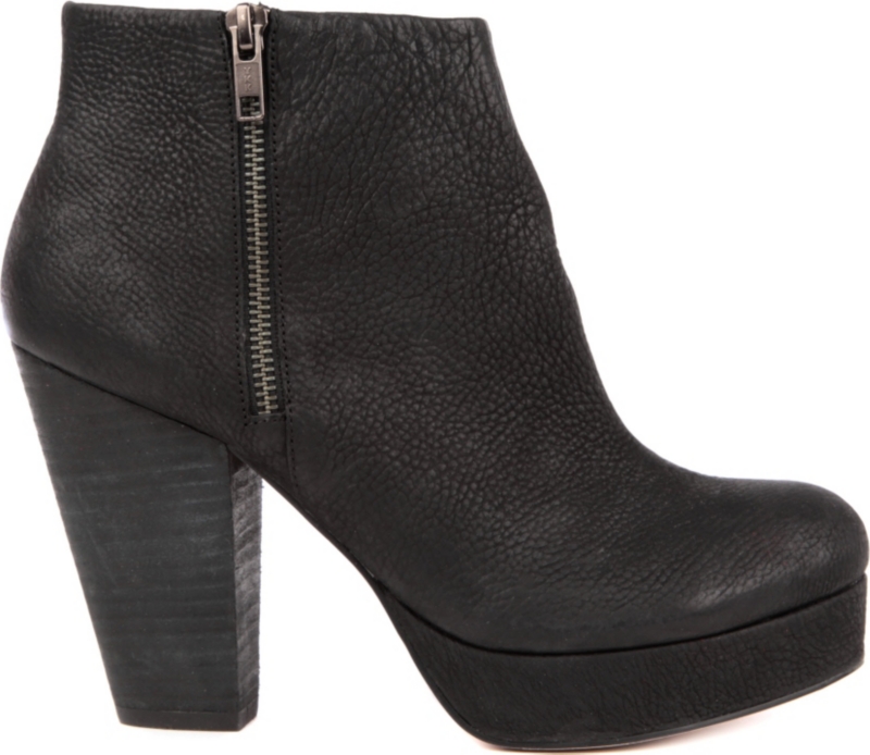 KG KURT GEIGER   Vera pebbled leather ankle boots