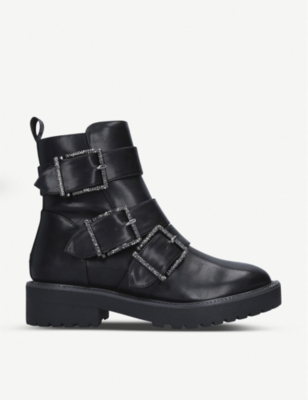 diamante biker boots