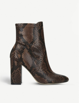 ALDO - Aurella snake-print faux-leather ankle boots | Selfridges.com