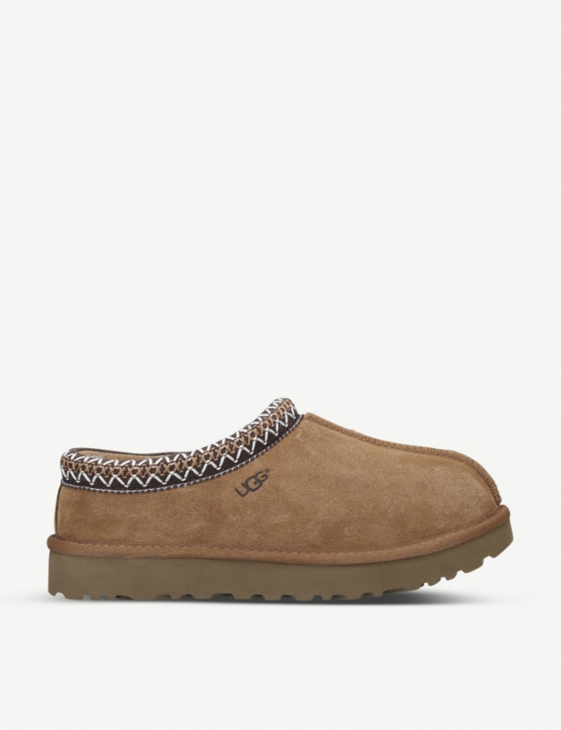 Tasman shearling-lined suede slippers
