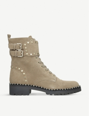 sam edelman jennifer studded suede combat boots
