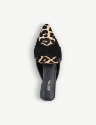 michael kors leopard mules
