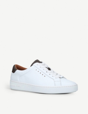 michael kors irving leather and logo sneaker
