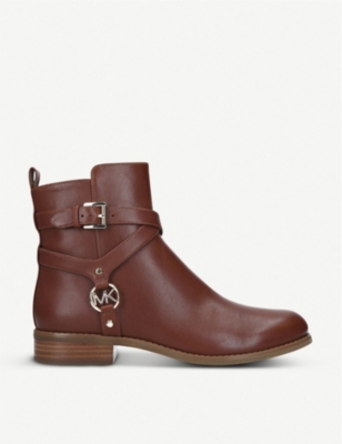 MICHAEL MICHAEL KORS - Preston Flat harness leather ankle boots ...