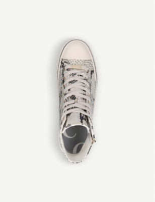 carvela snakeskin trainers