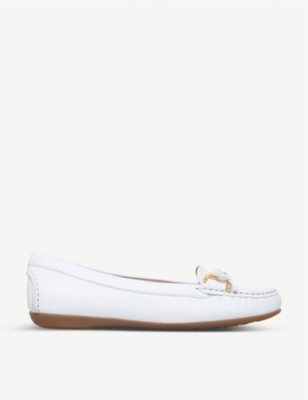 carvela white loafers