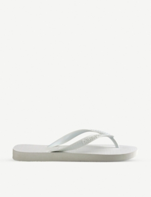 Shop Havaianas Womens White Top Rubber Flip-flops