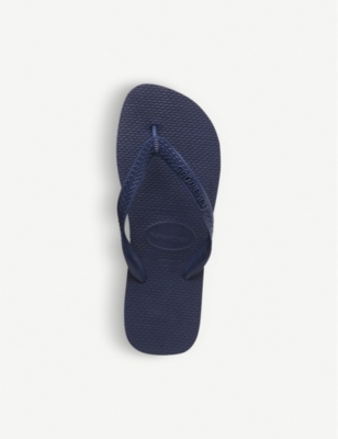 Shop Havaianas Women's Navy Blue Top Rubber Flip-flops