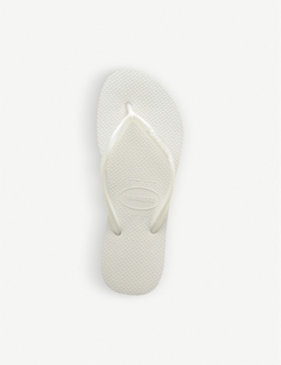 Shop Havaianas Women's Slim White Slim Rubber Flip-flops