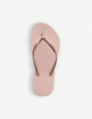 Shop Havaianas Women's Slim Ballet Rose Logo-embossed Rubber Flip-flops