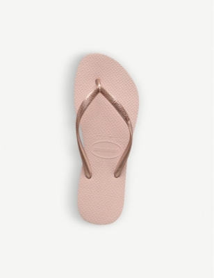 Havaianas Logo-embossed Rubber Flip-flops In Slim Ballet Rose