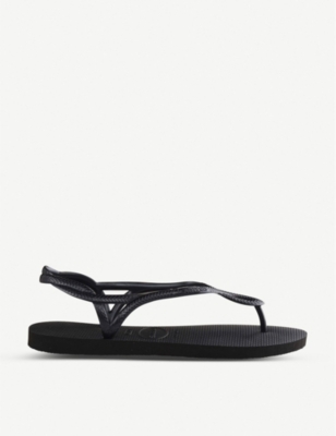 Havaianas Luna Rubber Sandals In Luna Black