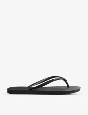havaianas slim glitter black