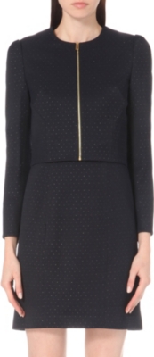 TED BAKER   Zumia metallic dot patterned jacket