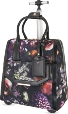 TED BAKER   Shaniya floral print two wheel travel bag