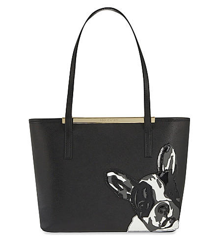 TED BAKER - French bulldog leather shopper bag | Selfridges.com
