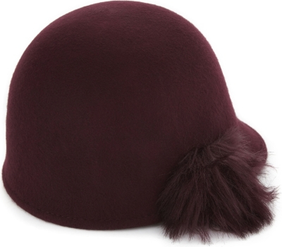 TED BAKER Faux-fur pom pom felt hat
