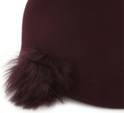 TED BAKER Faux-fur pom pom felt hat