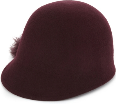 TED BAKER Faux-fur pom pom felt hat