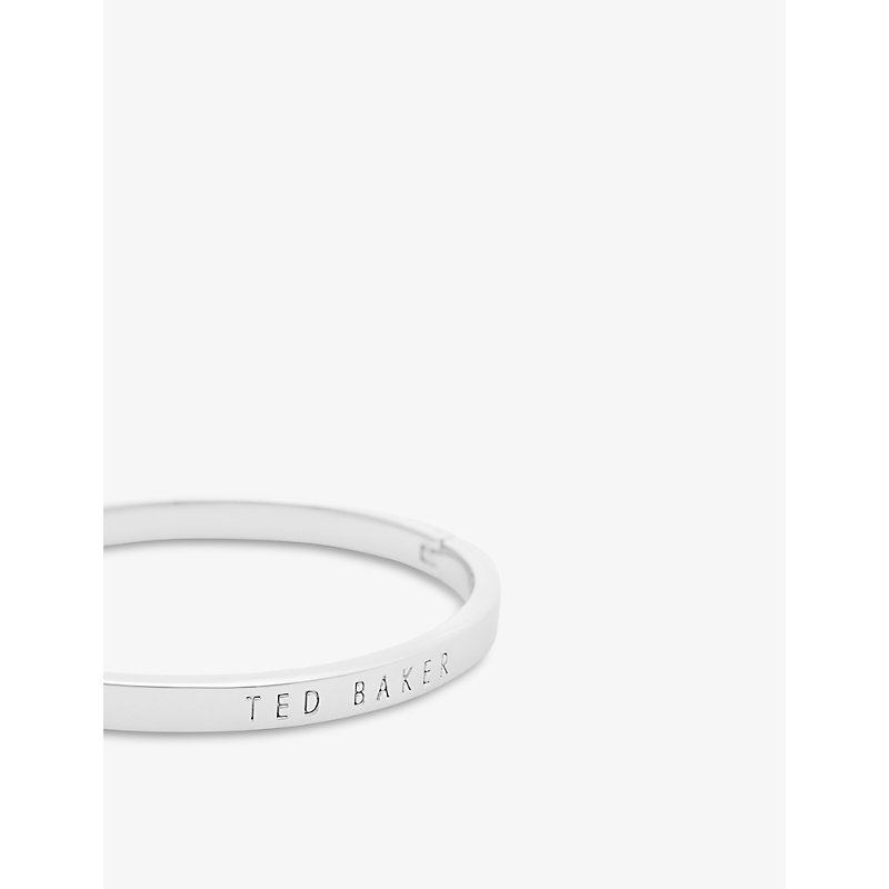 Shop Ted Baker Women's Silver-col Clemina Hinged Bangle