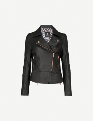 TED BAKER - Minimal leather biker jacket | Selfridges.com
