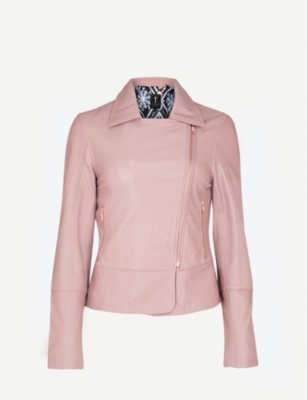 ted baker minimal leather biker jacket