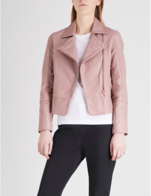 ted baker minimal leather biker jacket