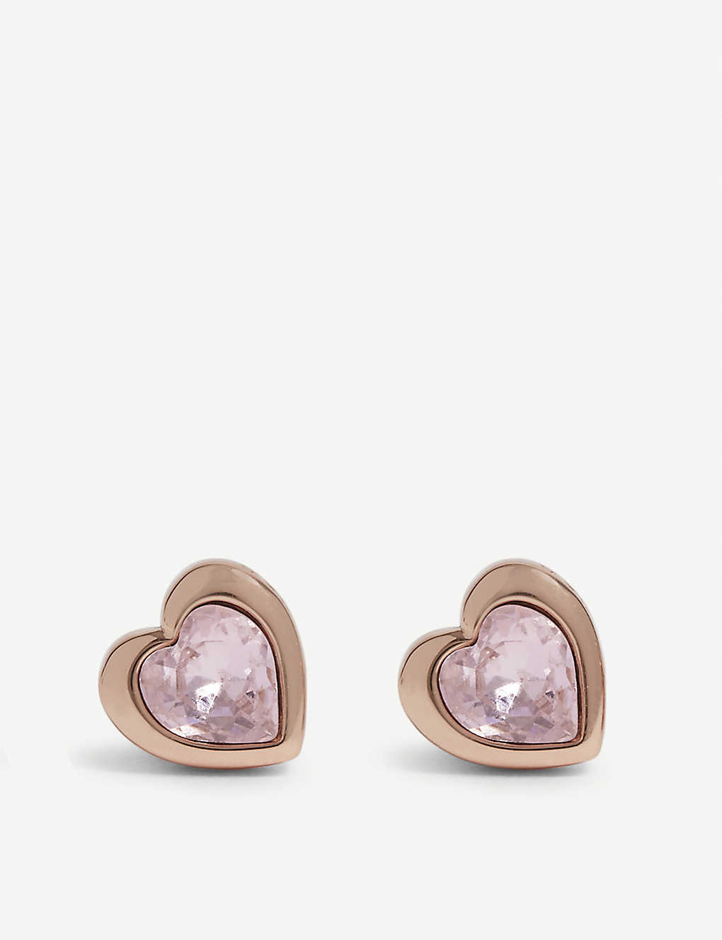 Ted Baker Han Crystal Heart Stud Earrings In Clear
