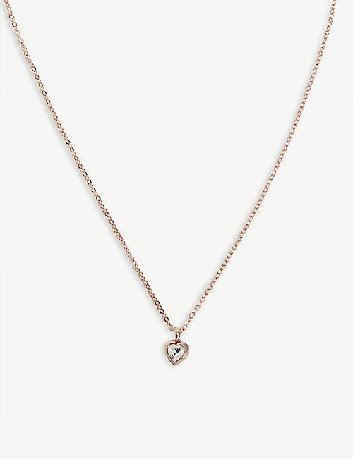TED BAKER: Hannela crystal heart necklace