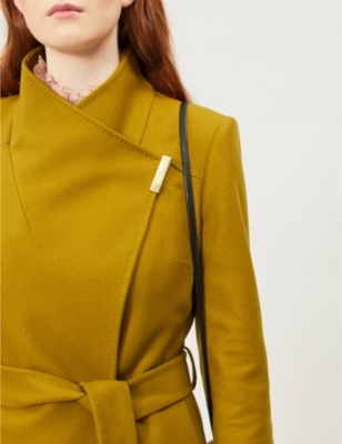 ted baker sandra coat mid green