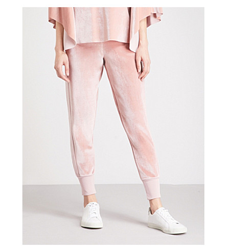 Ted Baker Ted Says Relax Relaxed-fit Velvet Jogging Bottoms In Dusky Pink