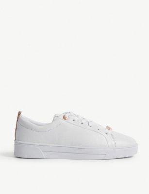 ted baker gielli white leather trainers