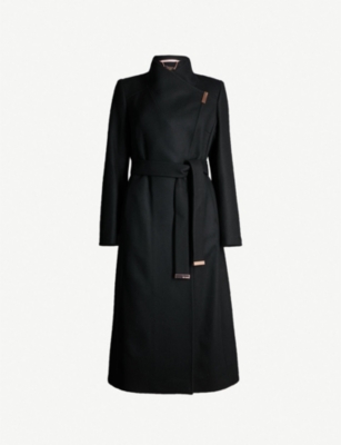 ted baker sandal extra long wool wrap coat