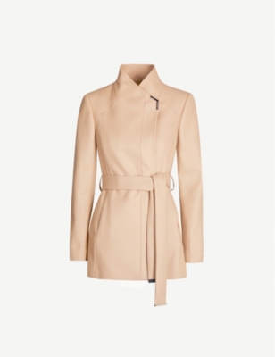 rytaa short wool wrap coat ted baker