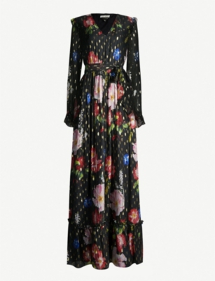 ted baker floral dress black