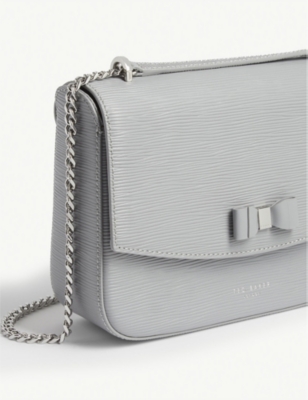 ted baker grey suede bag