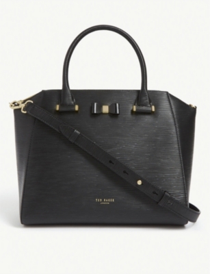 ted baker jaelynn bow detail leather tote